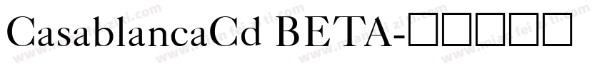 CasablancaCd BETA字体转换